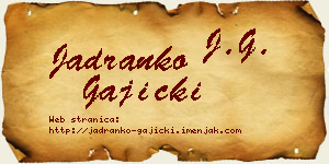 Jadranko Gajicki vizit kartica